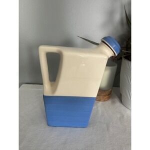 Universal Potteries refrigerator Pitcher/‎ Water Carafe Art Deco Blue Accent